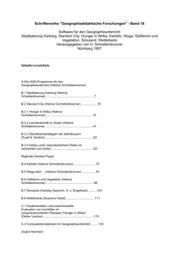 Schriftenreihe "Geographiedidaktische Forschungen" - Band 18