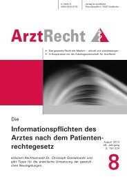 ArztRecht 2013