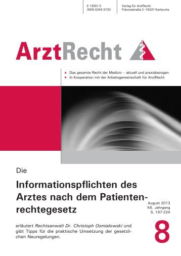 ArztRecht 2013