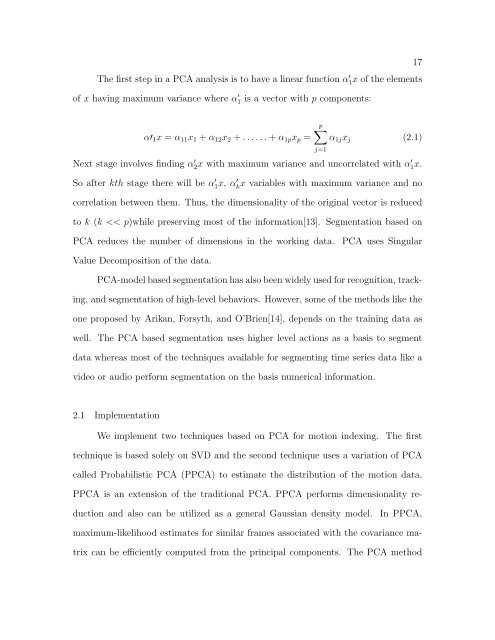 A COMPARISON AND EVALUATION OF MOTION INDEXING ...