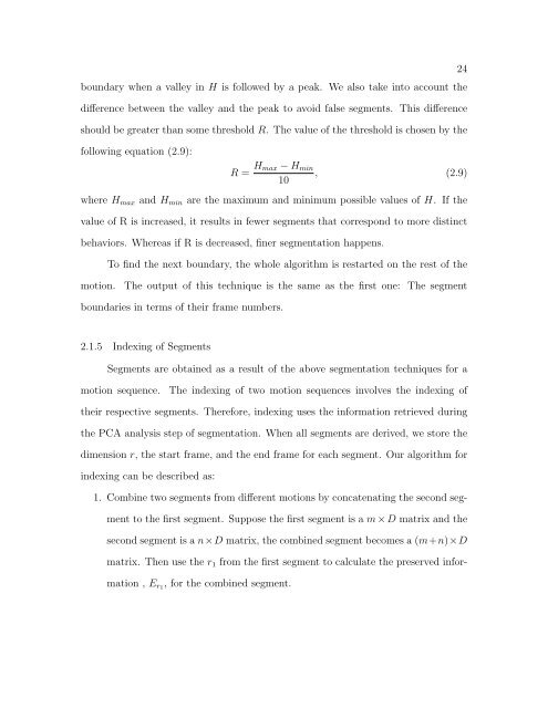 A COMPARISON AND EVALUATION OF MOTION INDEXING ...