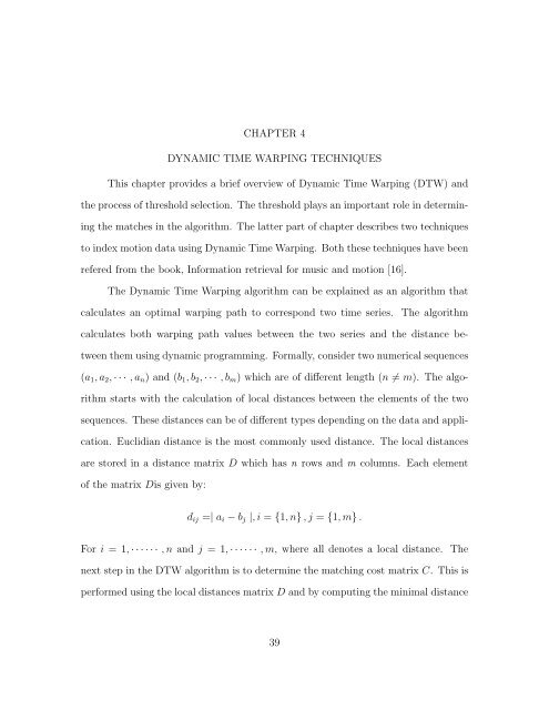 A COMPARISON AND EVALUATION OF MOTION INDEXING ...