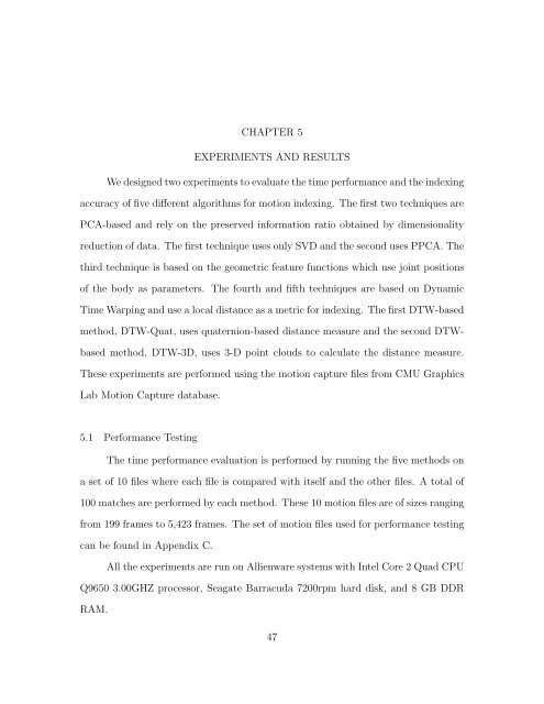 A COMPARISON AND EVALUATION OF MOTION INDEXING ...