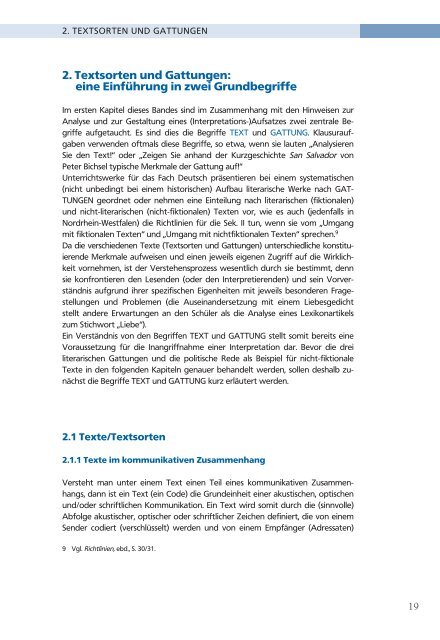 2. Textsorten und Gattungen: eine Einführung in zwei ... - Buch.de
