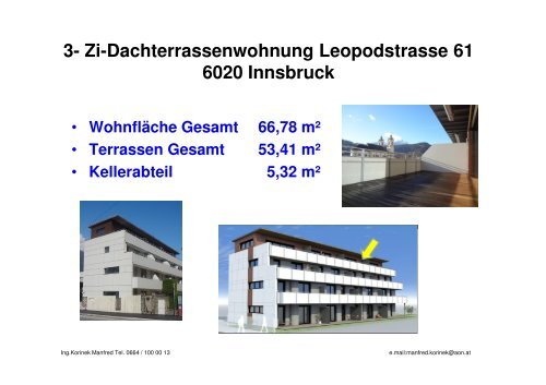 3- Zi-Dachterrassenwohnung Leopodstrasse 61 6020 Innsbruck