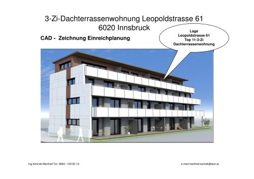 3- Zi-Dachterrassenwohnung Leopodstrasse 61 6020 Innsbruck