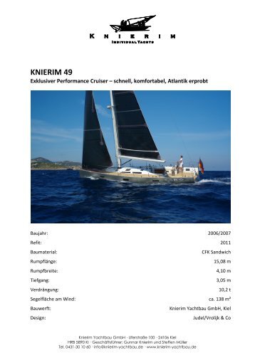 KNIERIM 49 - KNIERIM Yachtbau GmbH