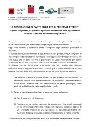 le costituzioni di parte civile per il processo eternit - Associazione ...