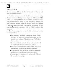 THE Z BOSON Revised January 2003 by C. Caso (University of ...