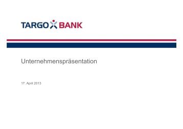 Unternehmenspräsentation - Targobank