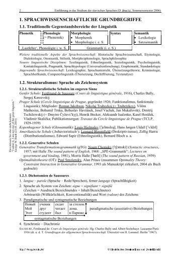 1. SPRACHWISSENSCHAFTLICHE GRUNDBEGRIFFE