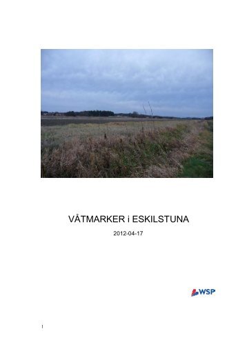 Förstudie våtmarker 2012 - Eskilstuna kommun