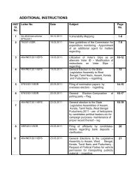 ADDITIONAL INSTRUCTIONS - Election Commission of India