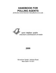 HANDBOOK FOR POLLING AGENTS - Election Commission of India