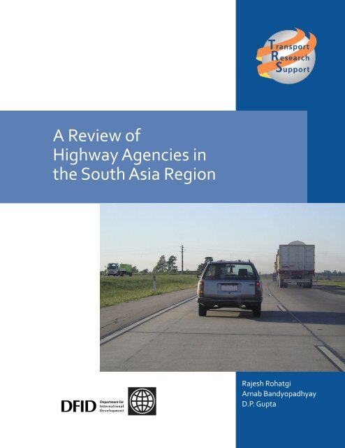 A Review of Highway Agencies in the South Asia Region