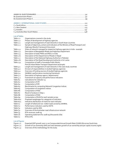 A Review of Highway Agencies in the South Asia Region