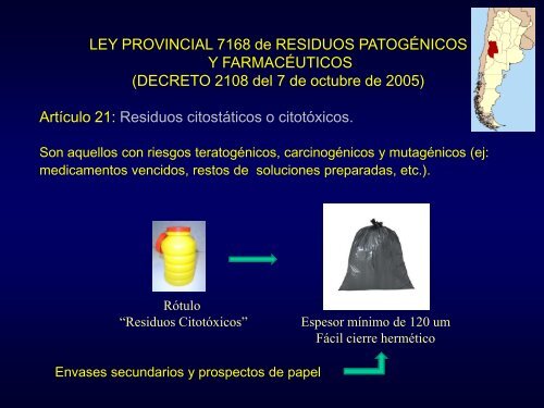 MANIPULACIÓN de RESIDUOS PATOLÓGICOS - Mendoza CONICET