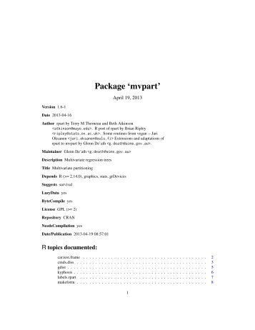 Package 'mvpart'