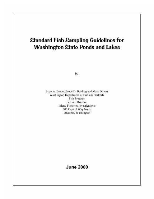 Wa Fish Guide.pdf Download Document - Washington Department of Fish & Wildlife