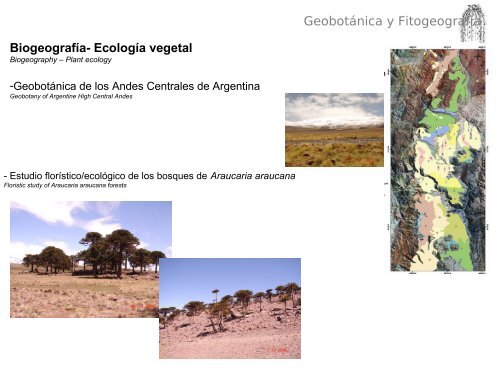 Geobotánica y Fitogeografía - Mendoza CONICET