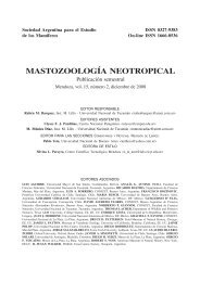 mastozoología neotropical - Servicios Cricyt - Autenticación