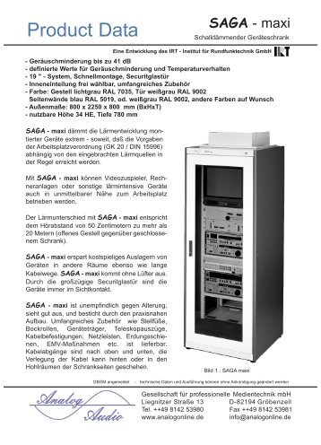 SAGA - Analog Audio Gmbh