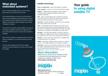 Your guide to using digital satellite TV - Maplin Electronics