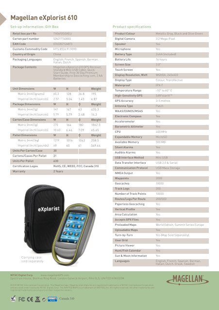 Magellan® eXplorist® 610 - Maplin Electronics