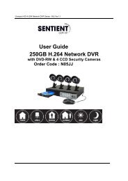 User Guide 250GB H.264 Network DVR