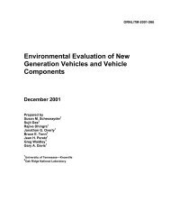 Environmental Evaluation of New Generation Vehicles and Vehicle ...