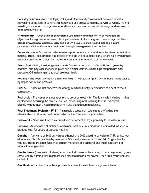 Biomass Energy Data Book: Edition 4 - Full Document - Center for ...