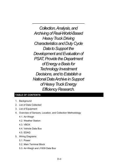 Class-8 Heavy Truck Duty Cycle Project Final Report - Center for ...