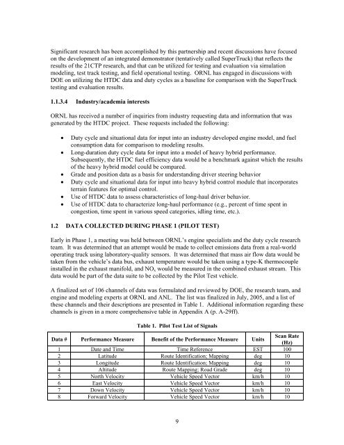 Class-8 Heavy Truck Duty Cycle Project Final Report - Center for ...