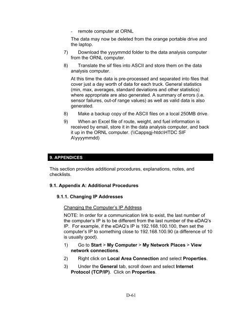 Class-8 Heavy Truck Duty Cycle Project Final Report - Center for ...