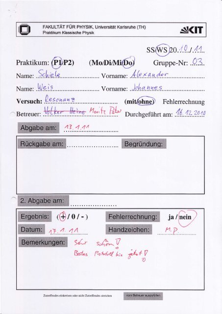 WS10 Alexander Schiele und Johannes Weis