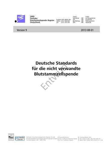 Deutsche Standards V9 Entwurfsversion (PDF, 370 KB) - ZKRD