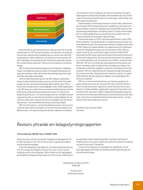 Årsredovisning 2011 - Investor relations - SKF.com