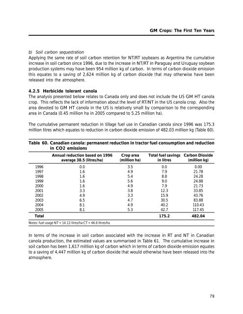 GM Crops: The First Ten Years - International Service for the ...