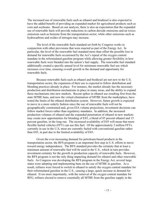 Regulation of Fuels and Fuel Additives: Renewable Fuel Standard ...