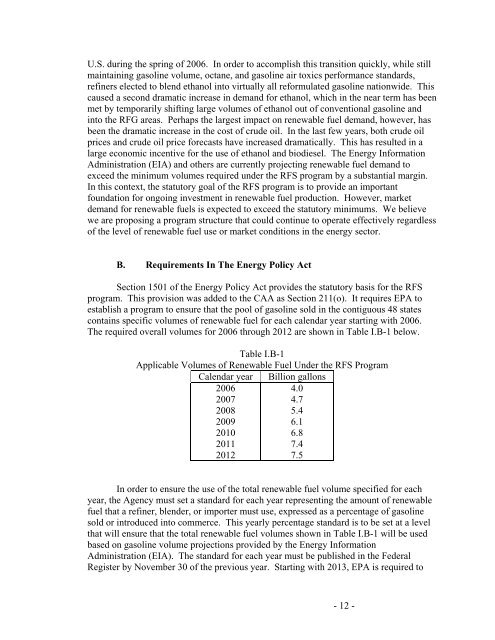 Regulation of Fuels and Fuel Additives: Renewable Fuel Standard ...