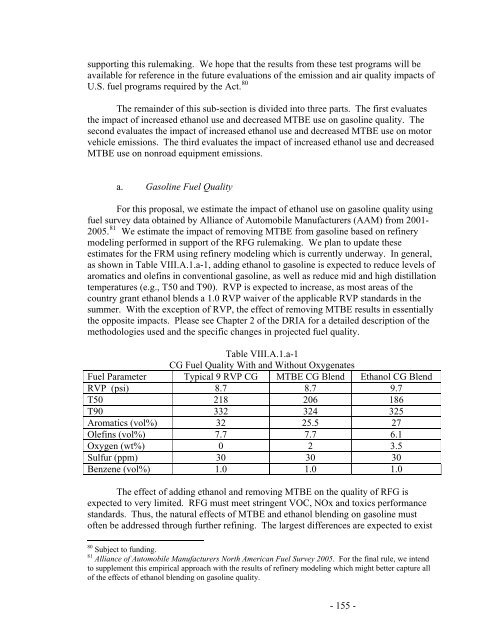 Regulation of Fuels and Fuel Additives: Renewable Fuel Standard ...