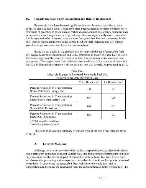 Regulation of Fuels and Fuel Additives: Renewable Fuel Standard ...