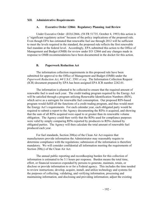 Regulation of Fuels and Fuel Additives: Renewable Fuel Standard ...