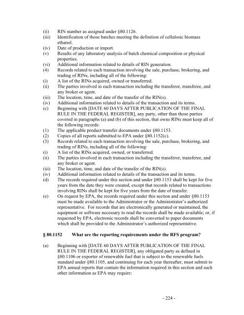 Regulation of Fuels and Fuel Additives: Renewable Fuel Standard ...