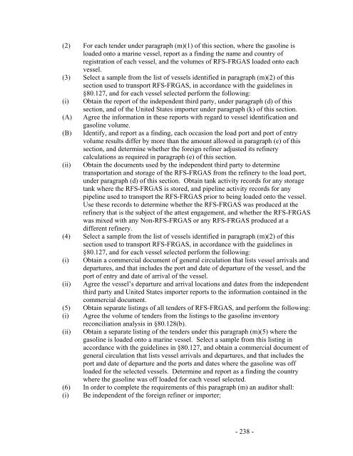 Regulation of Fuels and Fuel Additives: Renewable Fuel Standard ...