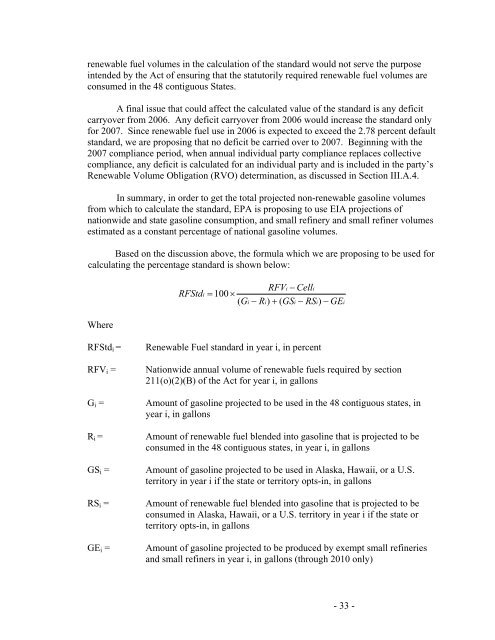 Regulation of Fuels and Fuel Additives: Renewable Fuel Standard ...