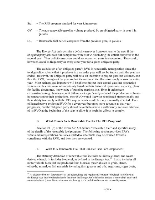 Regulation of Fuels and Fuel Additives: Renewable Fuel Standard ...