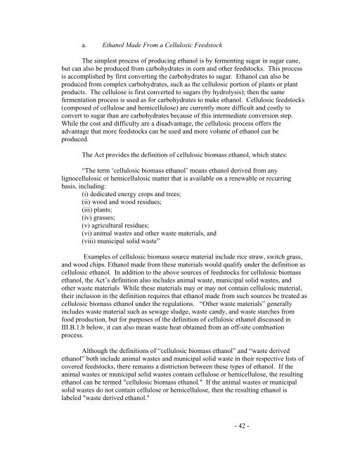 Regulation of Fuels and Fuel Additives: Renewable Fuel Standard ...