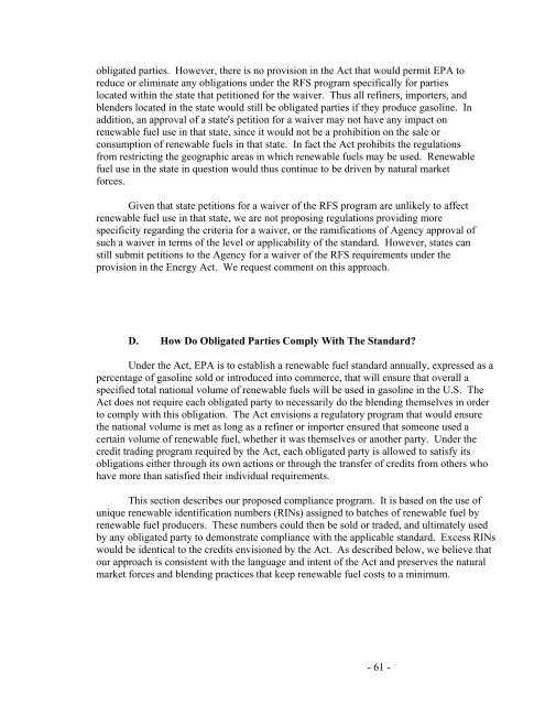 Regulation of Fuels and Fuel Additives: Renewable Fuel Standard ...