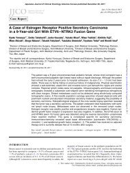 A Case of Estrogen Receptor Positive Secretory Carcinoma in a 9 ...